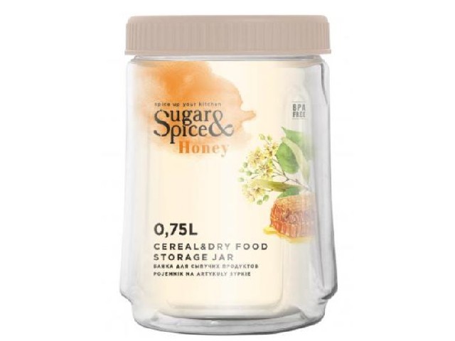 Банка для сыпучих продуктов Sugar&Spice Honey 0,75л латте